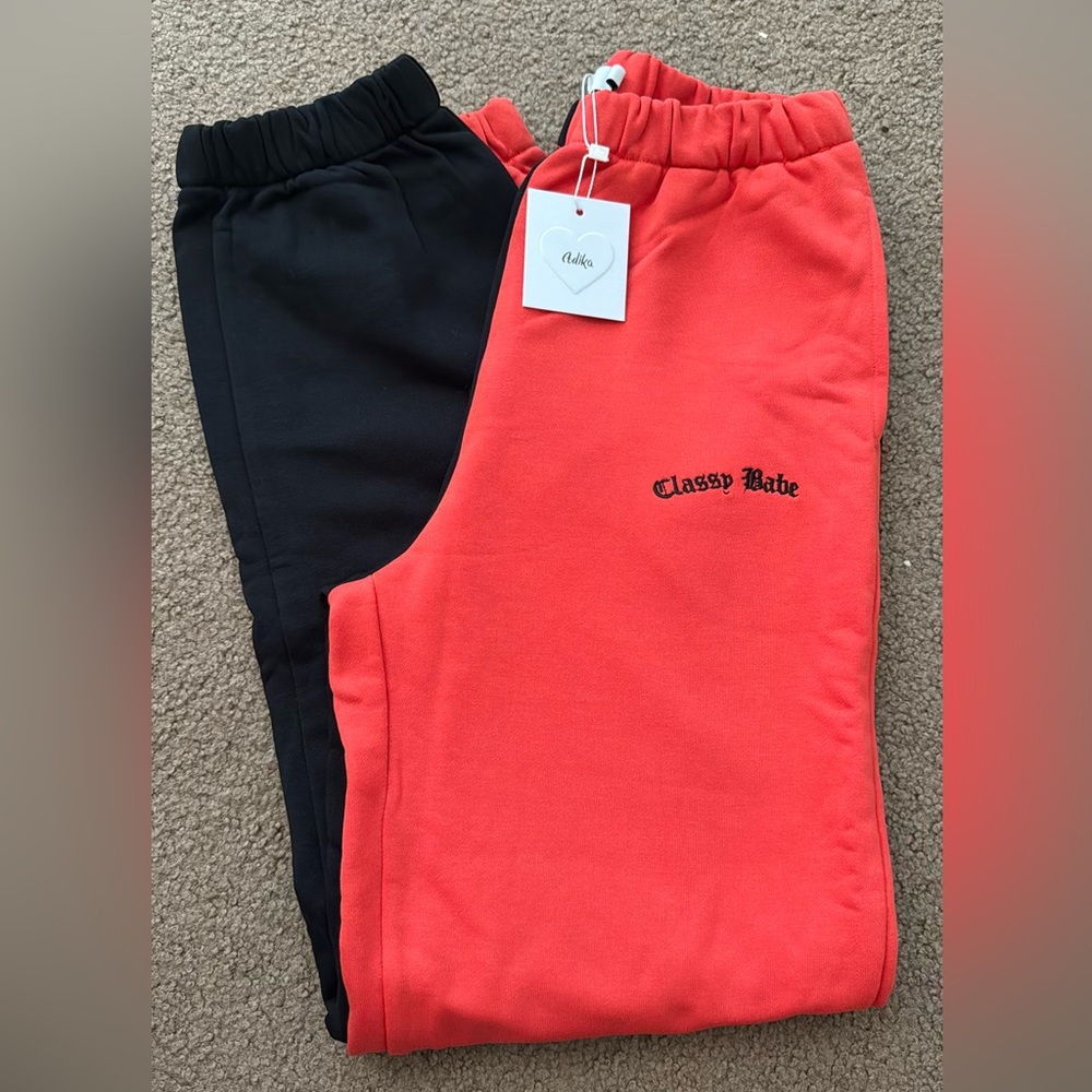 Adika Orange and Black Joggers